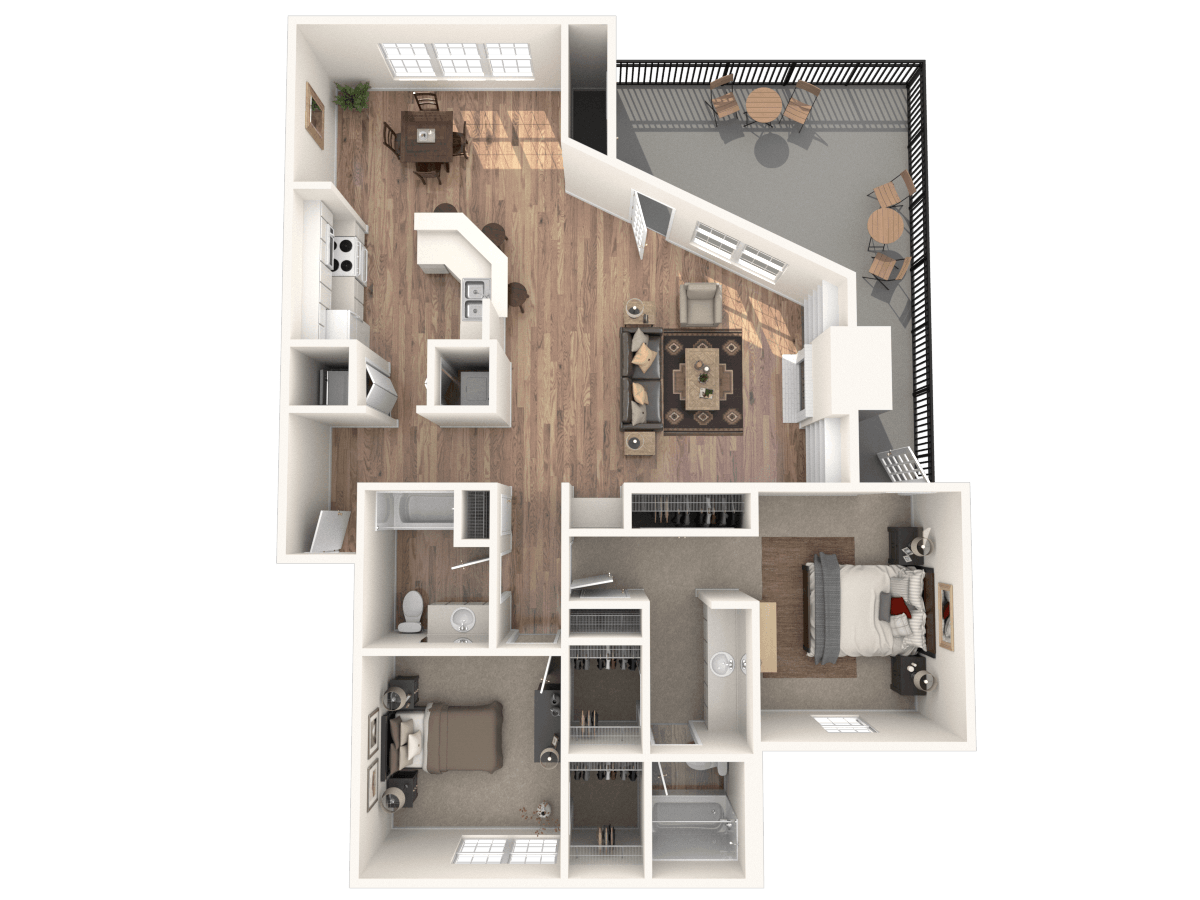 Floor plan layout diagram for Channings Mark - B2